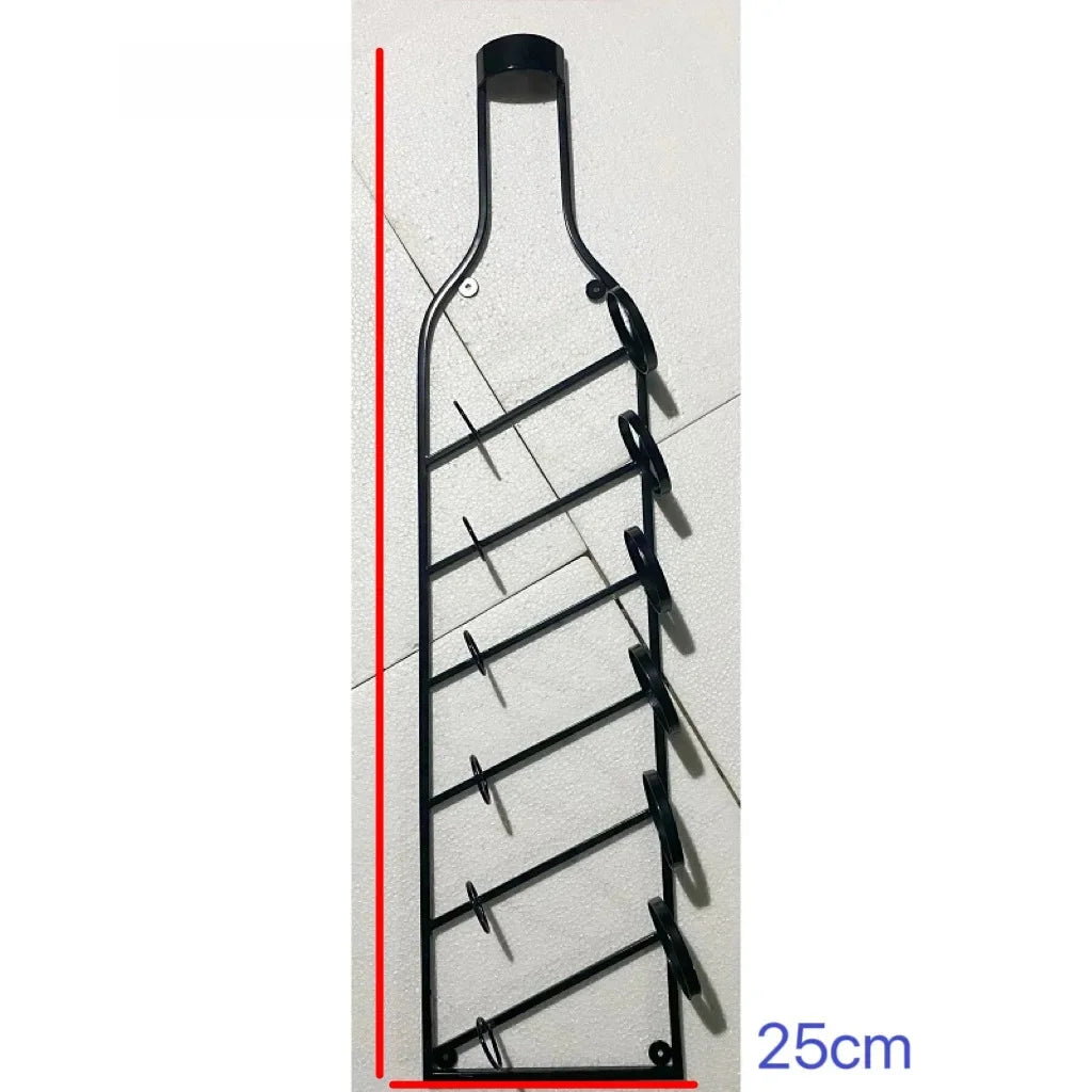 Simple Iron Art Wall Mounted Wine Rack Decorative Hanging Red Wine Holder Creative Home Decor Products Wine Basket/Stand