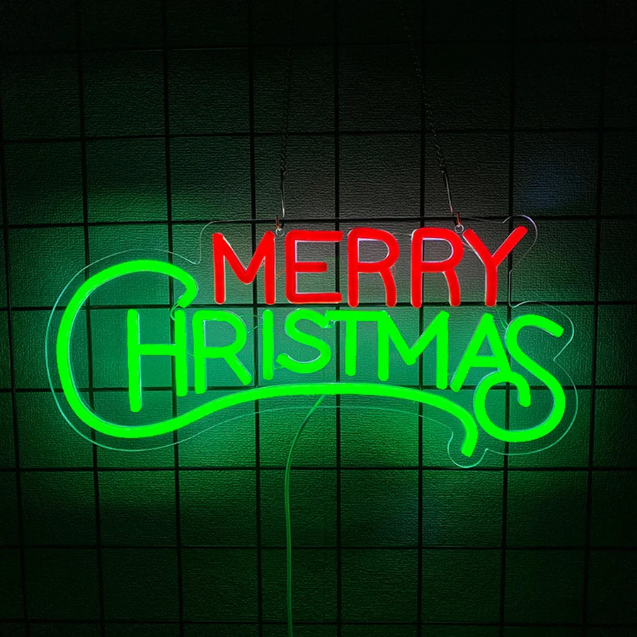 Merry Christmas, Joy and Christmas Tree Neon Signs