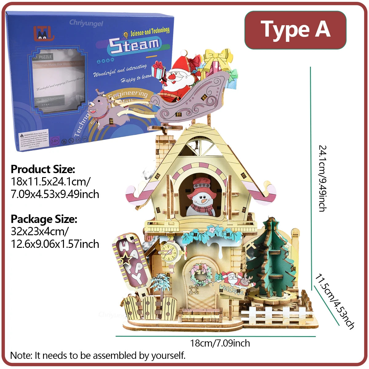 Christmas Music Box Model Kit