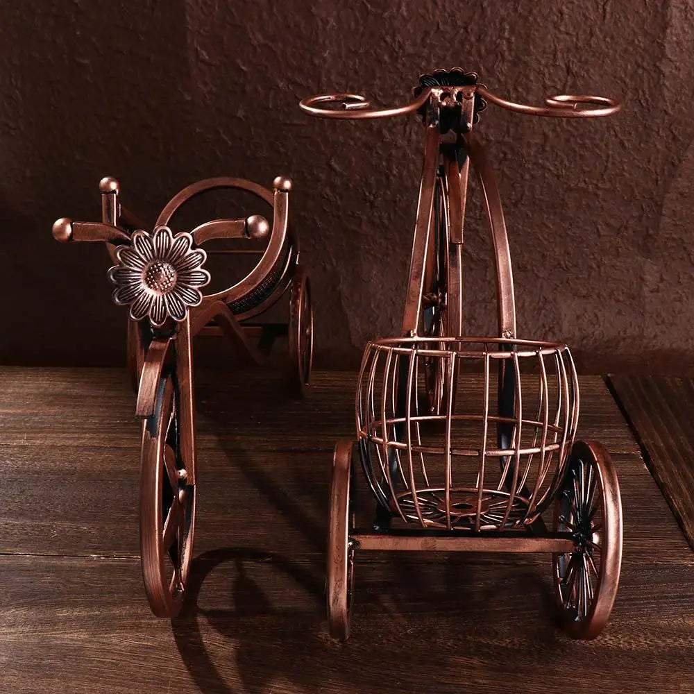Metal Wine Rack Retro Tricycle