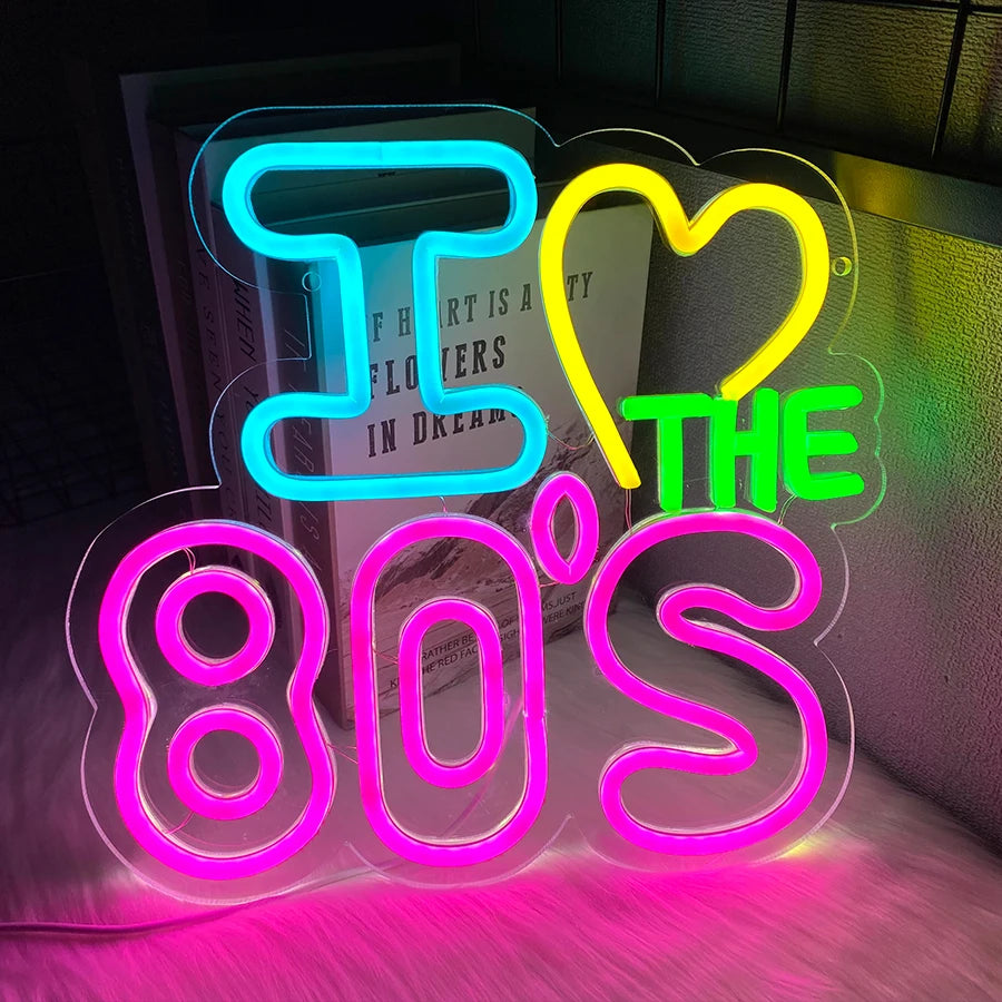 I Love The 80'S Neon Led Sign