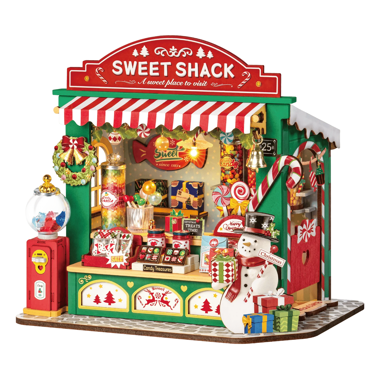 Robotime Miniature House Kit Decoration Christmas Fireplace