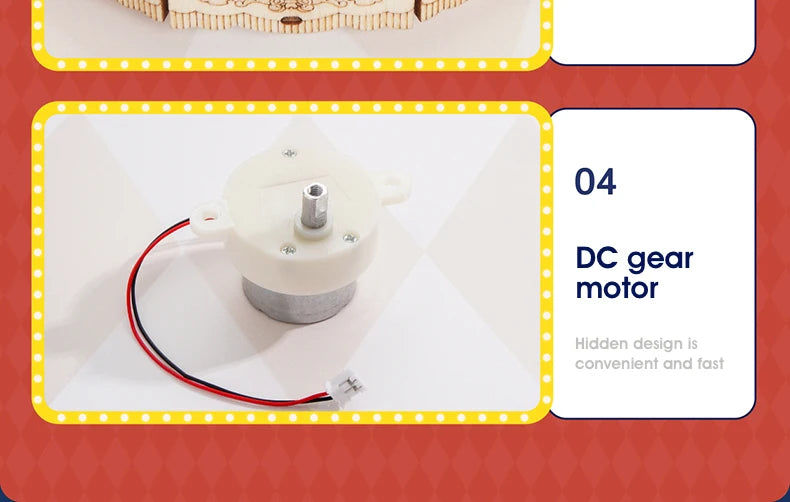 Roboitme Music Box Christmas Melody Swing 3D Wooden Puzzle