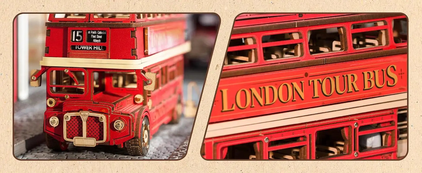 Robotime London Tour Bus 3D Wooden Puzzle