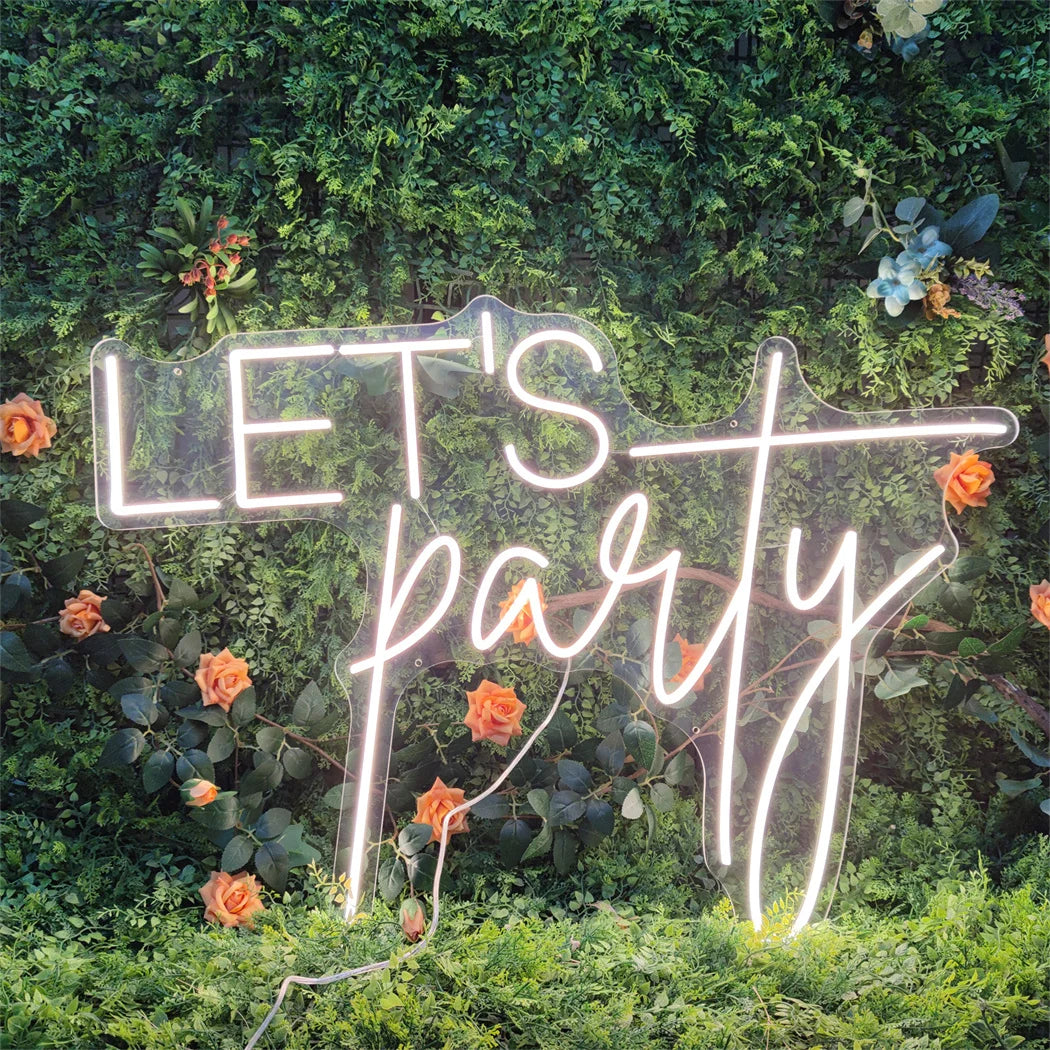 Lets Party Neon Led Sign