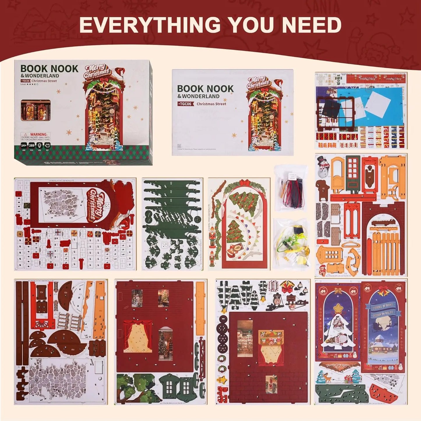 Robotime Book Nook Christmas House Kit