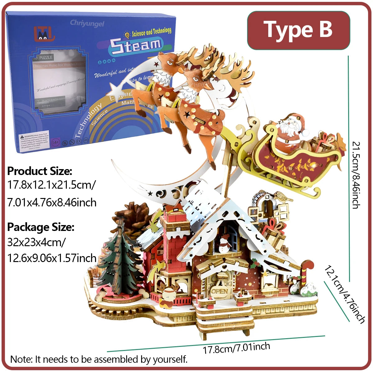 Christmas Music Box Model Kit