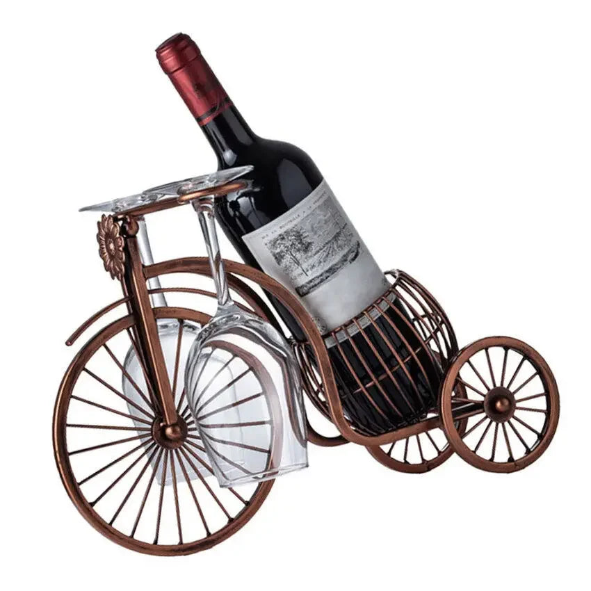 Vintage Wine Glass Bottle Rack European Style Tabletop Holder Space Saving Kitchen Bar Home Countertop Organizer Display Shelf