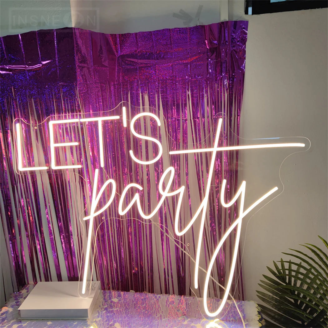 Lets Party Neon Led Sign