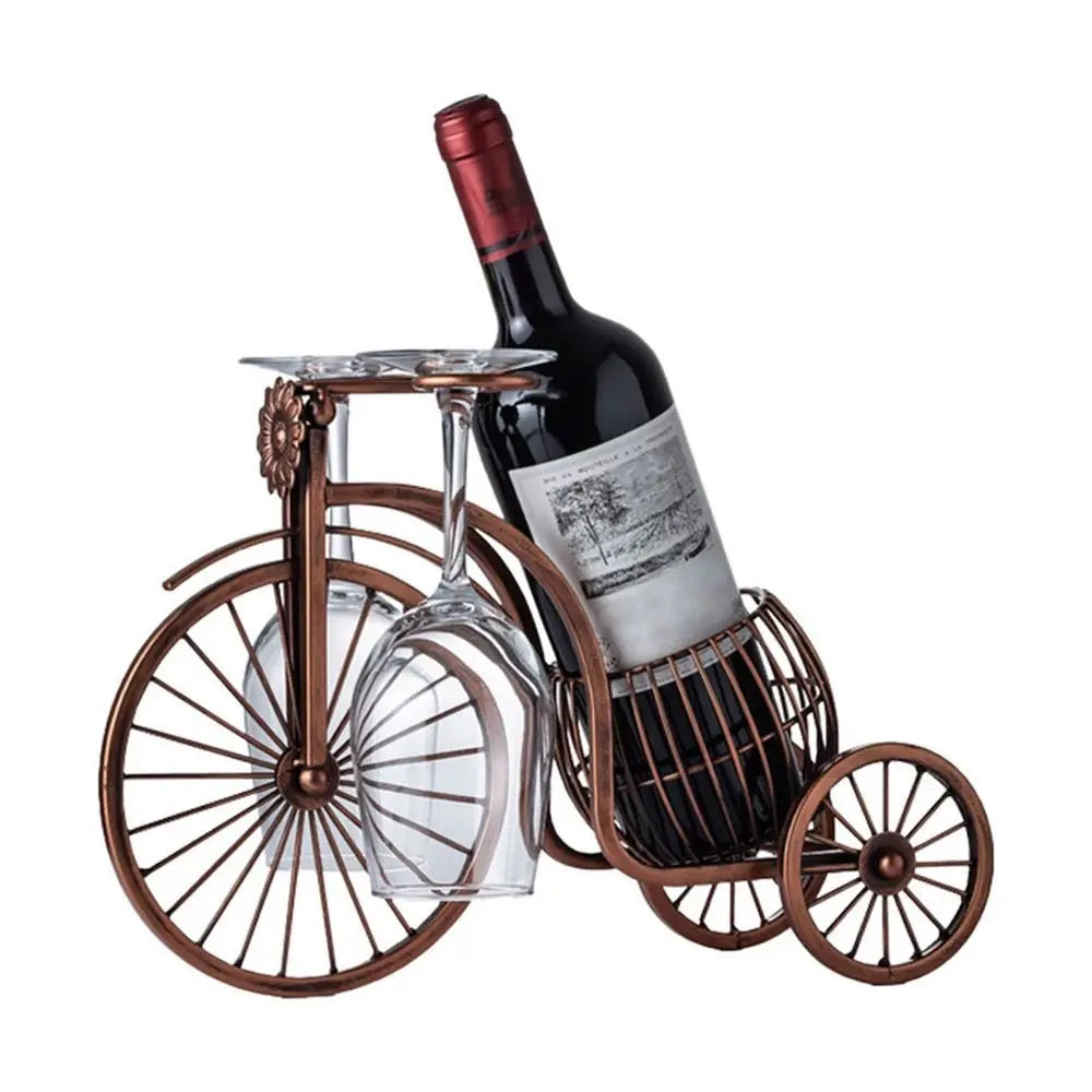 Metal Wine Rack Retro Tricycle