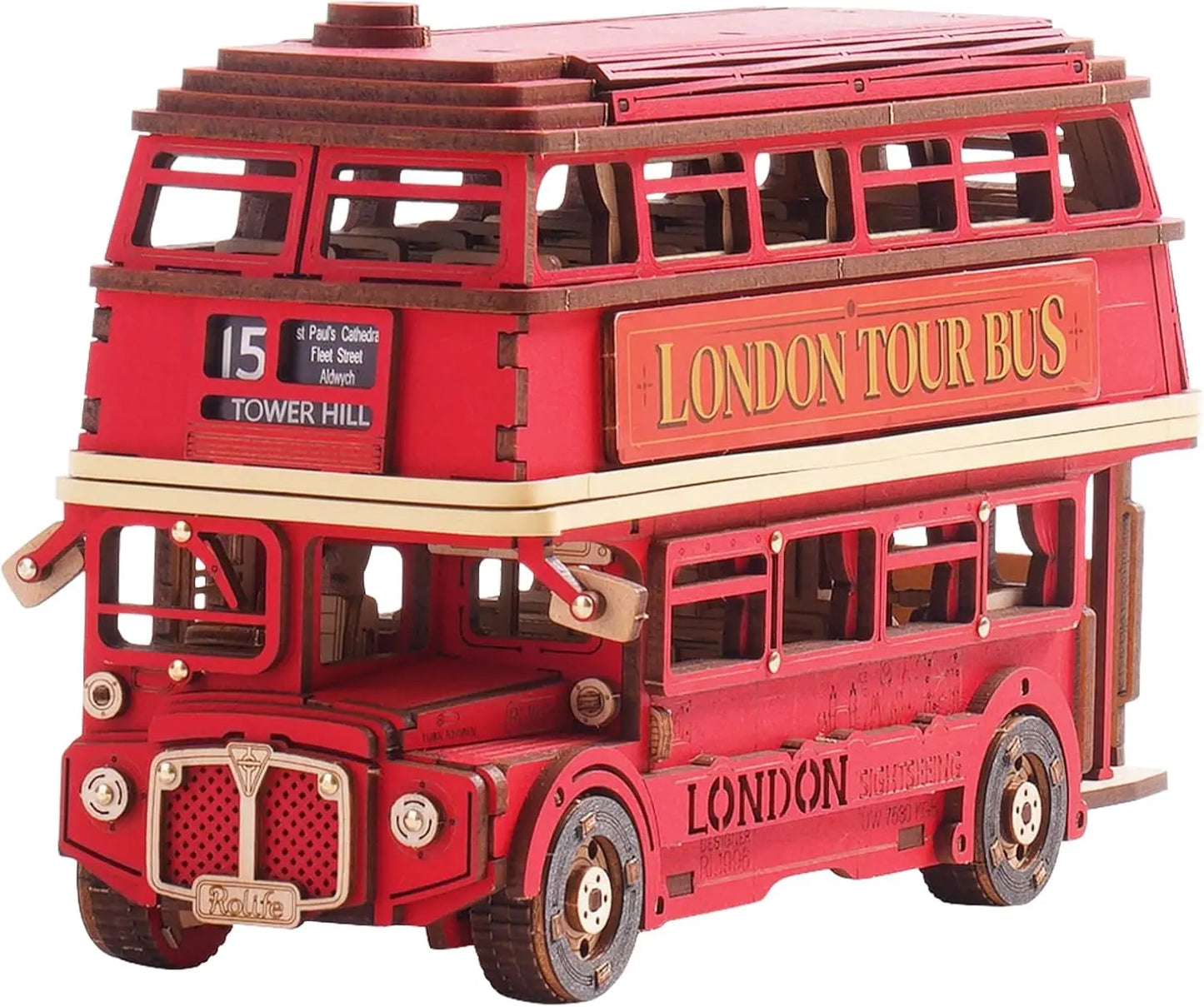 Robotime London Tour Bus 3D Wooden Puzzle