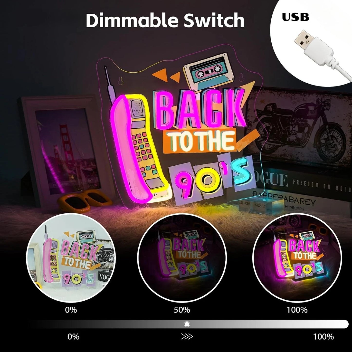 Back To The 90s Neon Led Sign