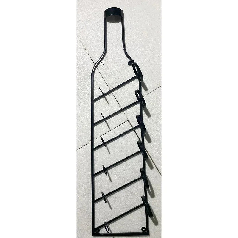 Simple Iron Art Wall Mounted Wine Rack Decorative Hanging Red Wine Holder Creative Home Decor Products Wine Basket/Stand