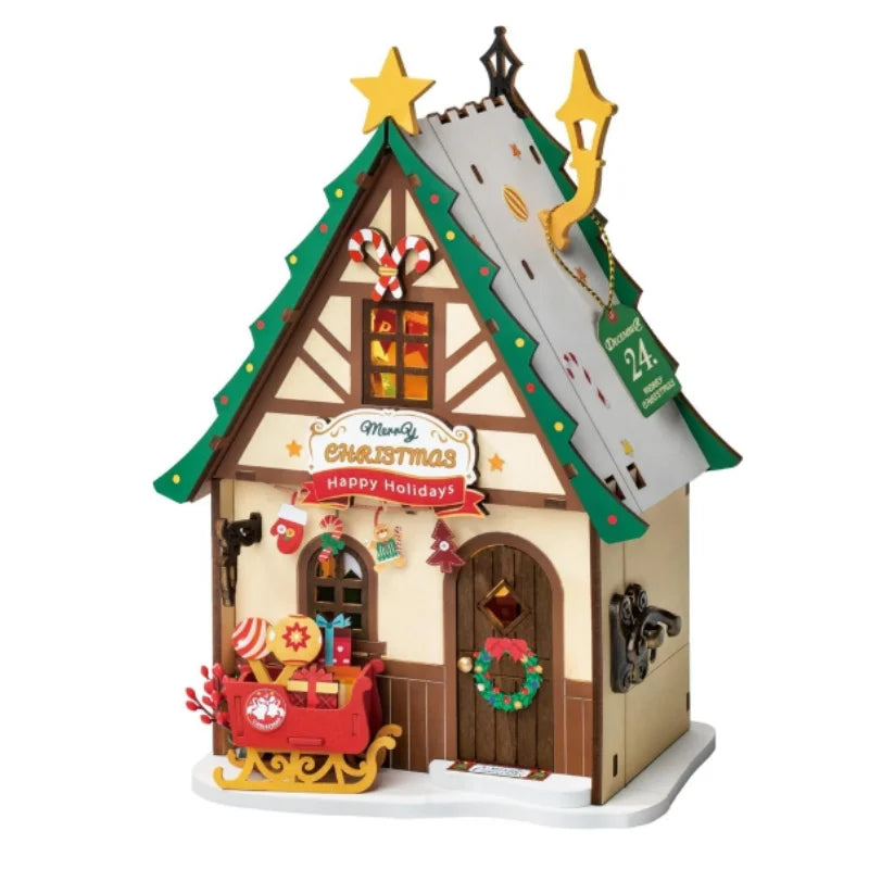 Robotime Miniature House Kit Decoration Christmas Fireplace