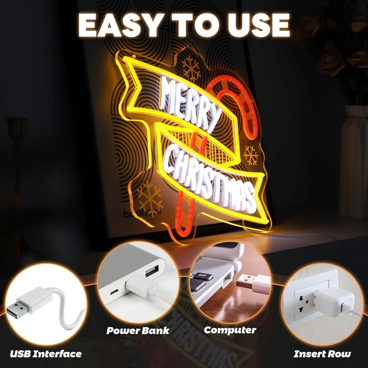 Merry Christmas Neon Sign