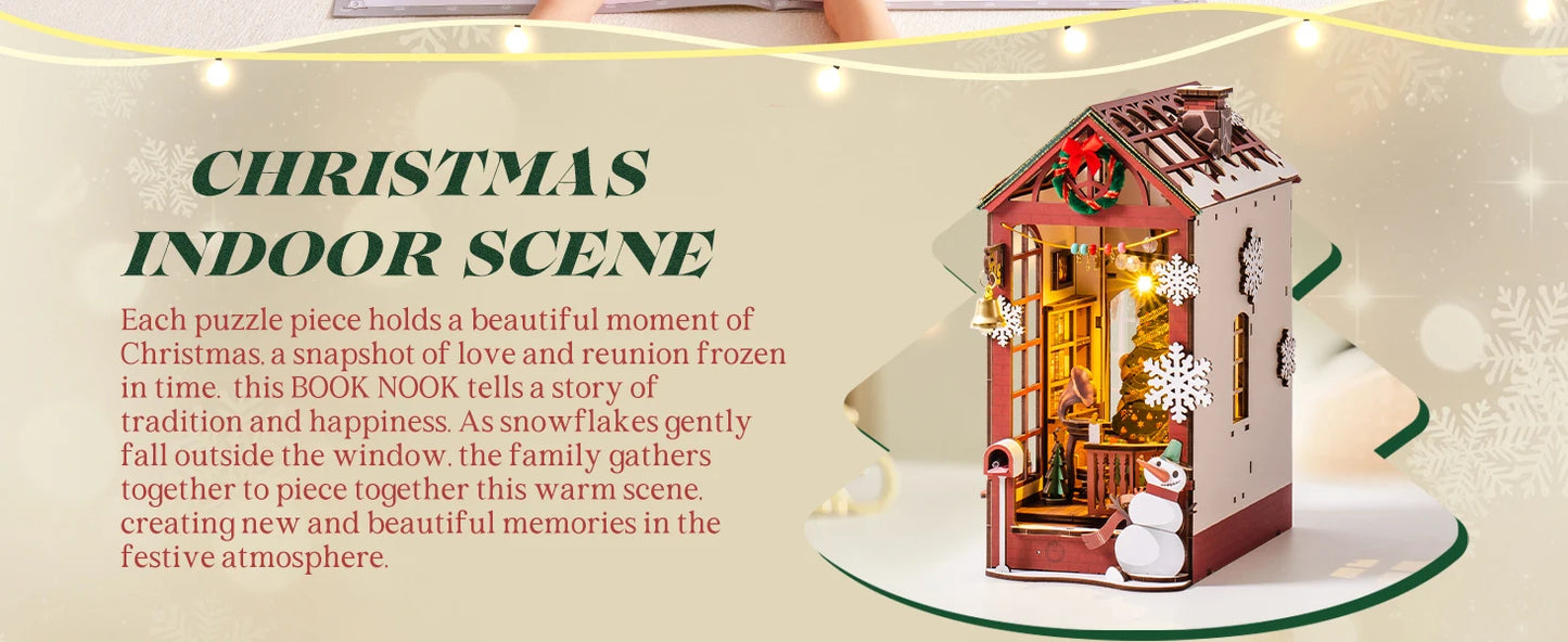 Robotime Book Nook Christmas House Kit
