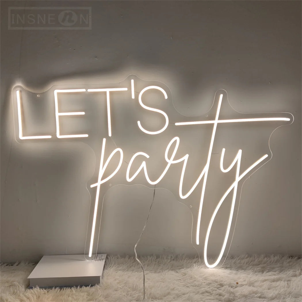 Lets Party Neon Led Sign
