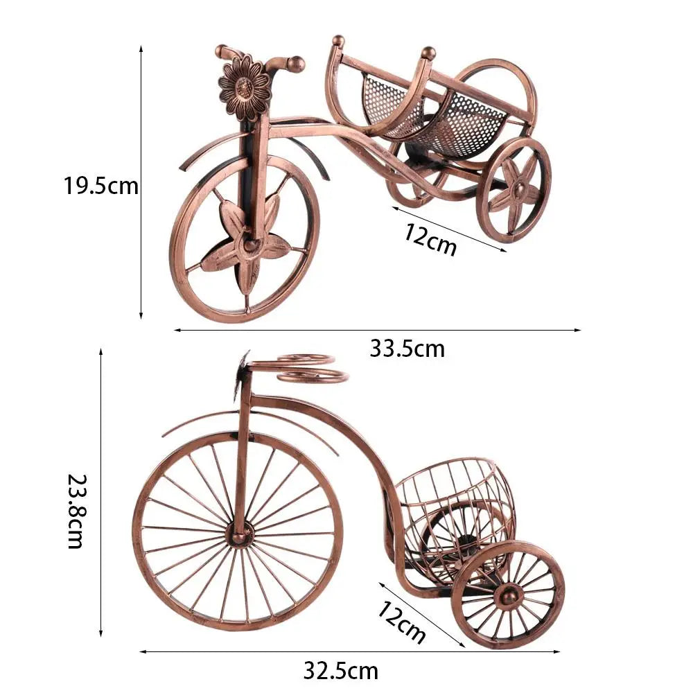Metal Wine Rack Retro Tricycle