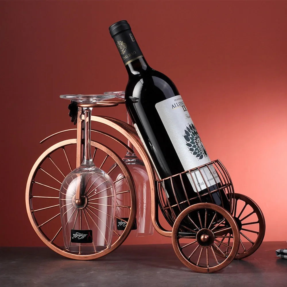 Metal Wine Rack Retro Tricycle
