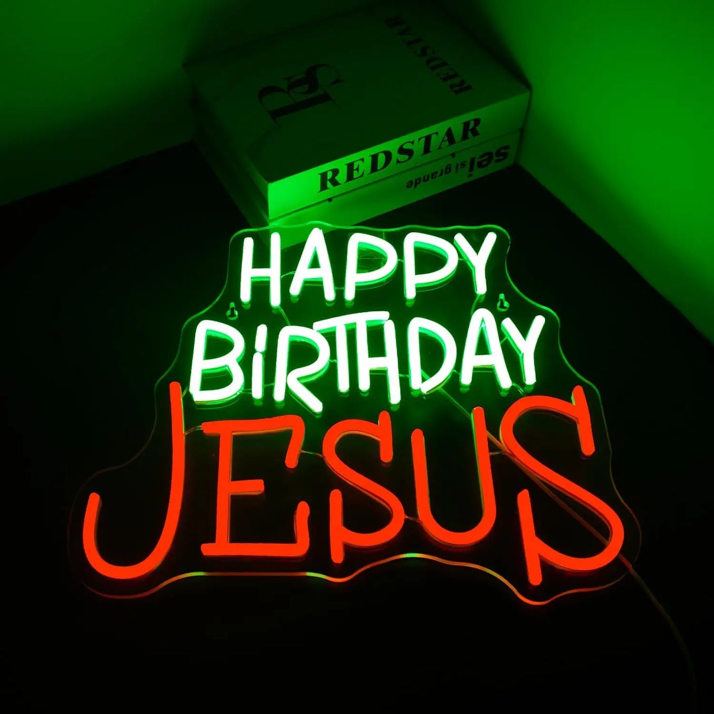 Happy Birthday Jesus Christmas Neon Led Sign