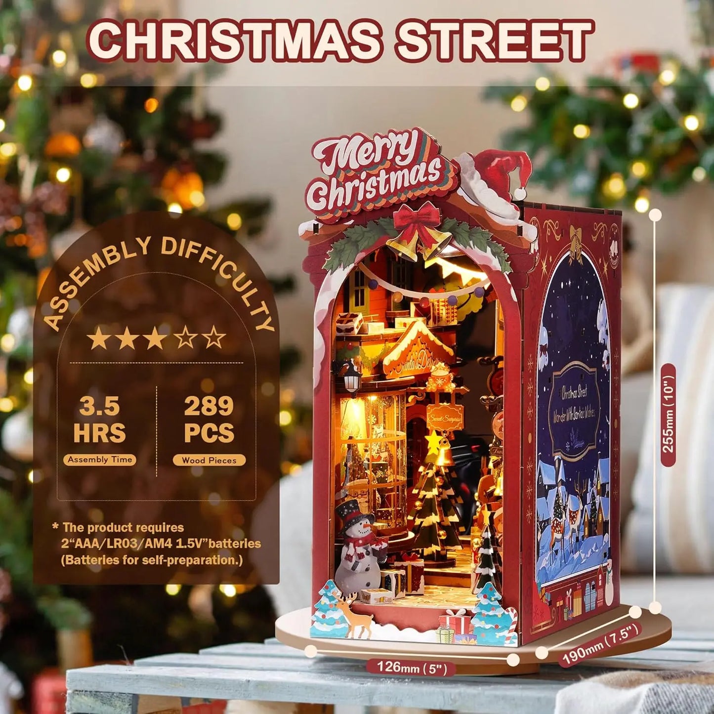 Robotime Book Nook Christmas House Kit