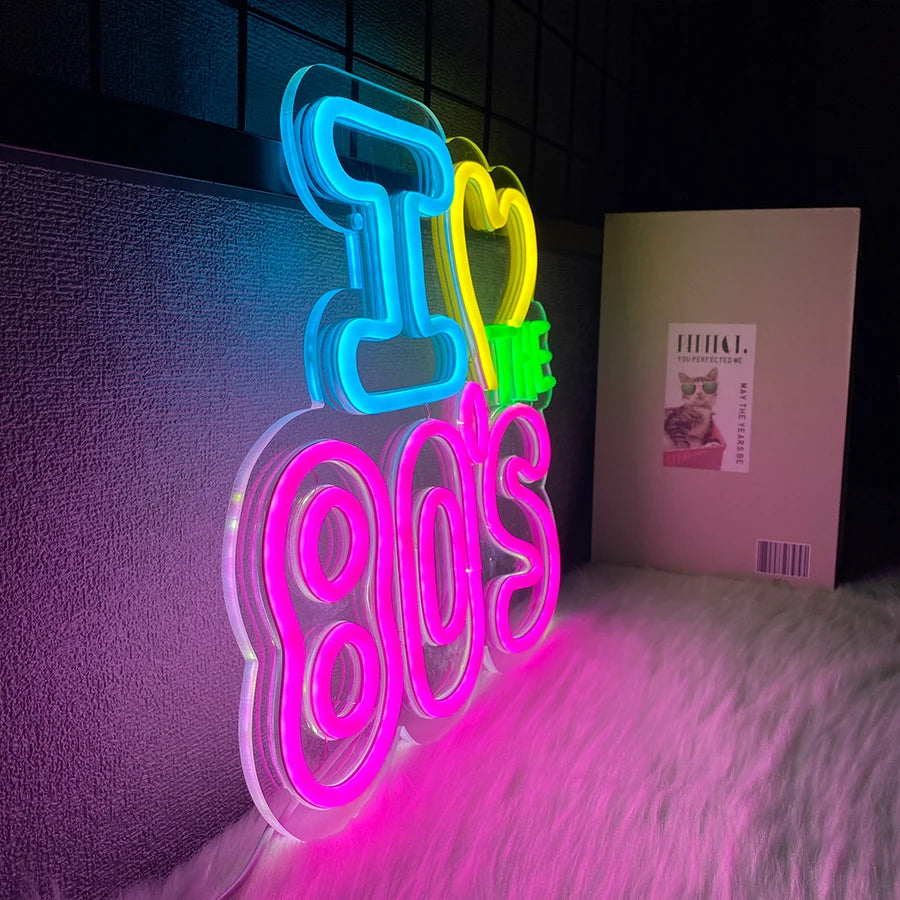 I Love The 80'S Neon Led Sign
