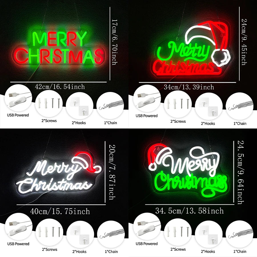 Merry Christmas Neon Sign