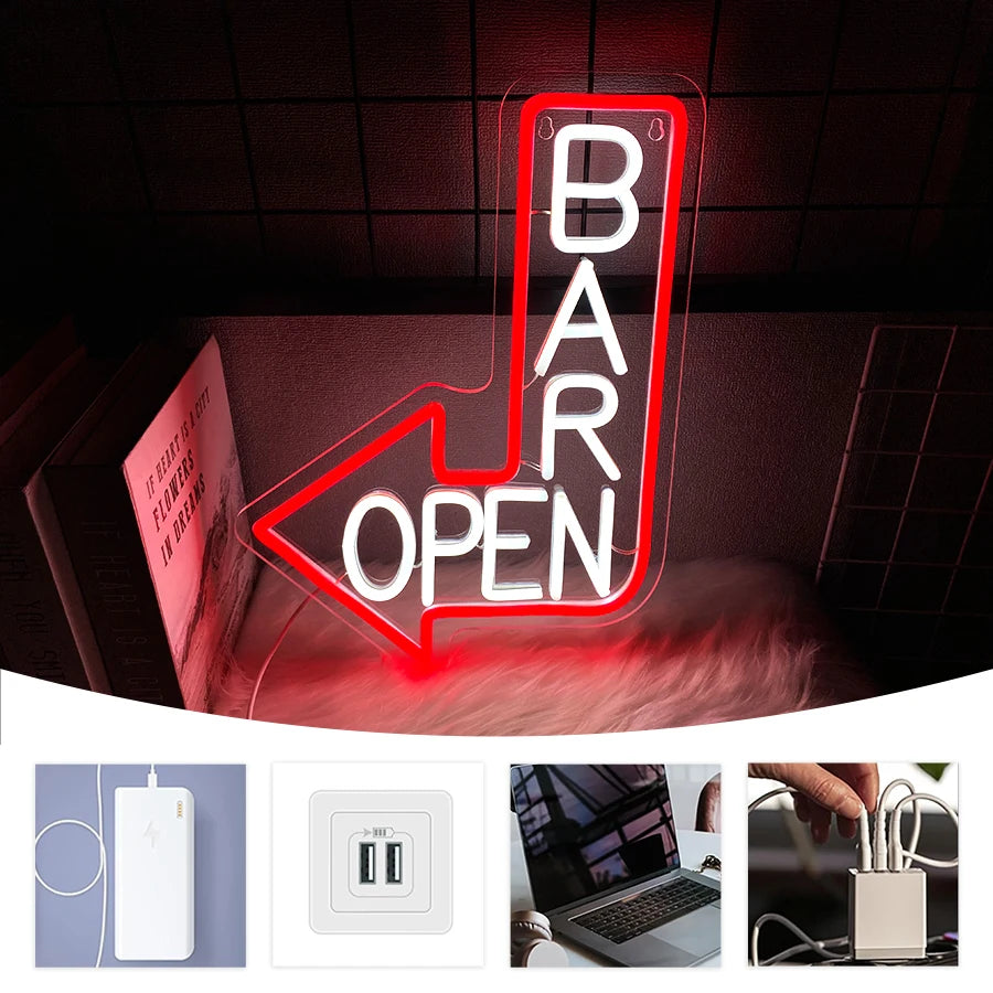 Bar Open Neon Led Sign