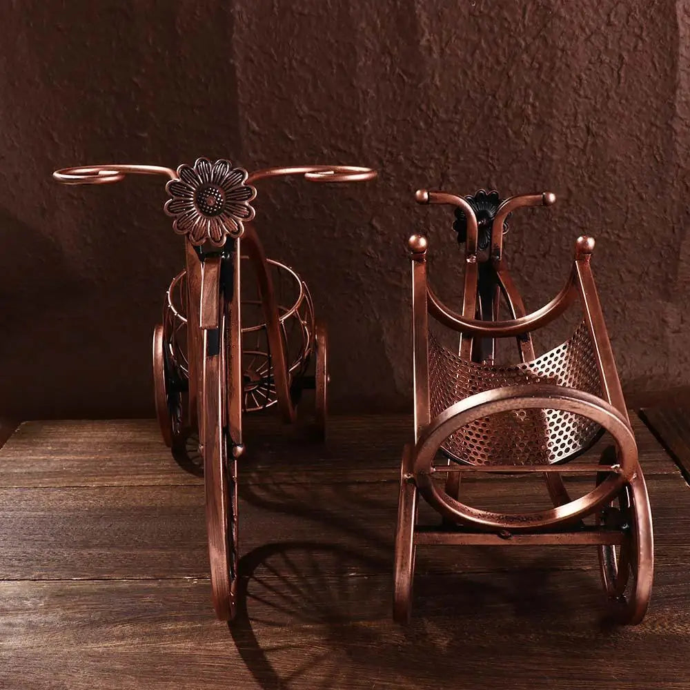 Metal Wine Rack Retro Tricycle