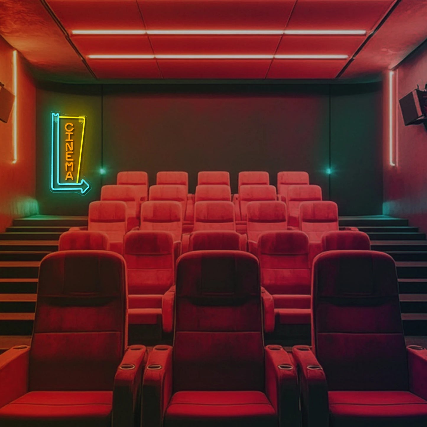 Cinema This Way Neon Led Sign
