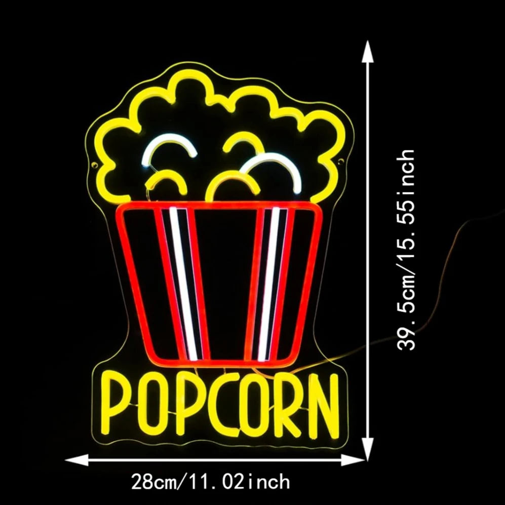Popcorn Neon Led Sign