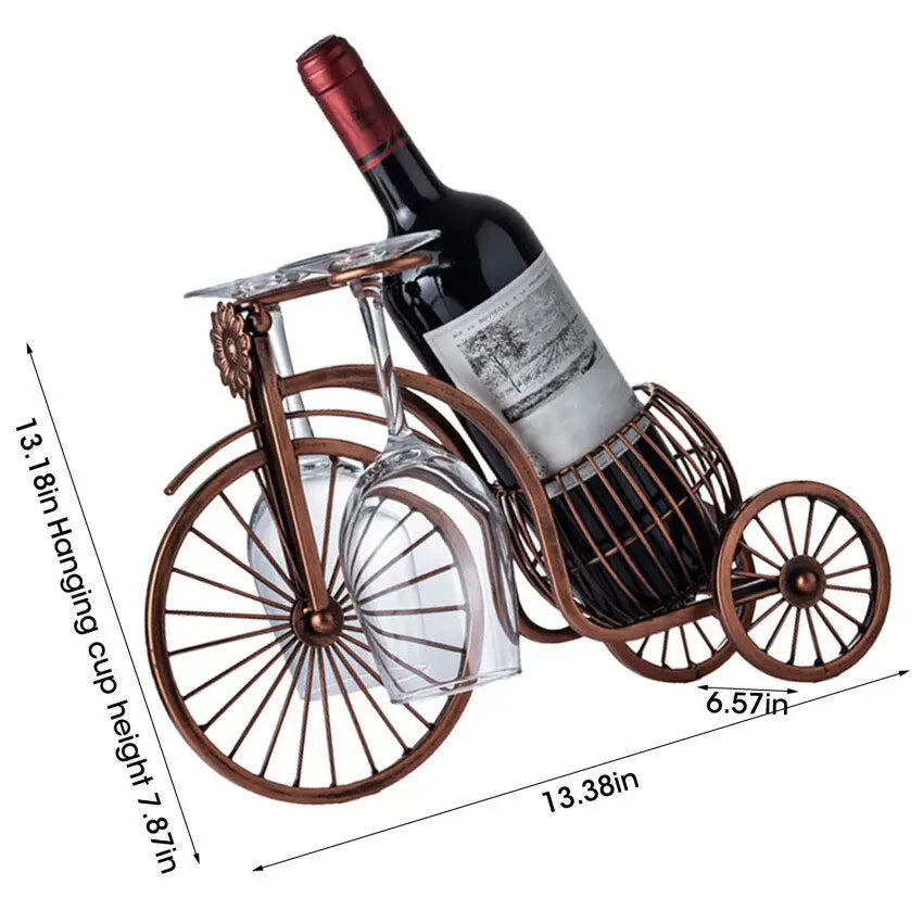 Vintage Wine Glass Bottle Rack European Style Tabletop Holder Space Saving Kitchen Bar Home Countertop Organizer Display Shelf