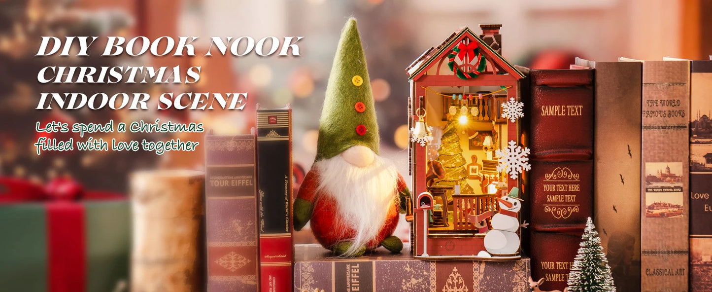 Robotime Book Nook Christmas House Kit