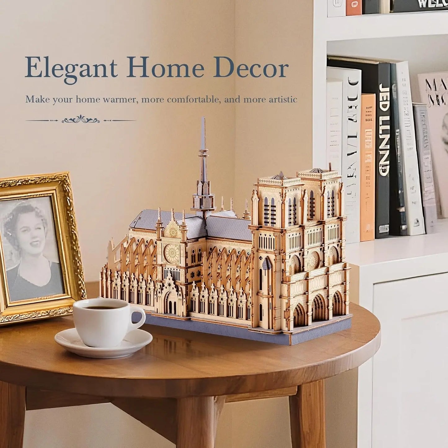 Robotime Notre Dame Paris Cathedral 3D Wooden Model