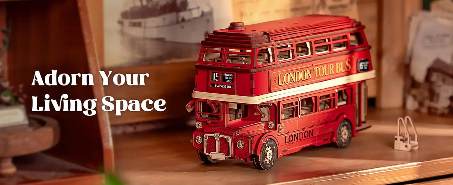 Robotime London Tour Bus 3D Wooden Puzzle