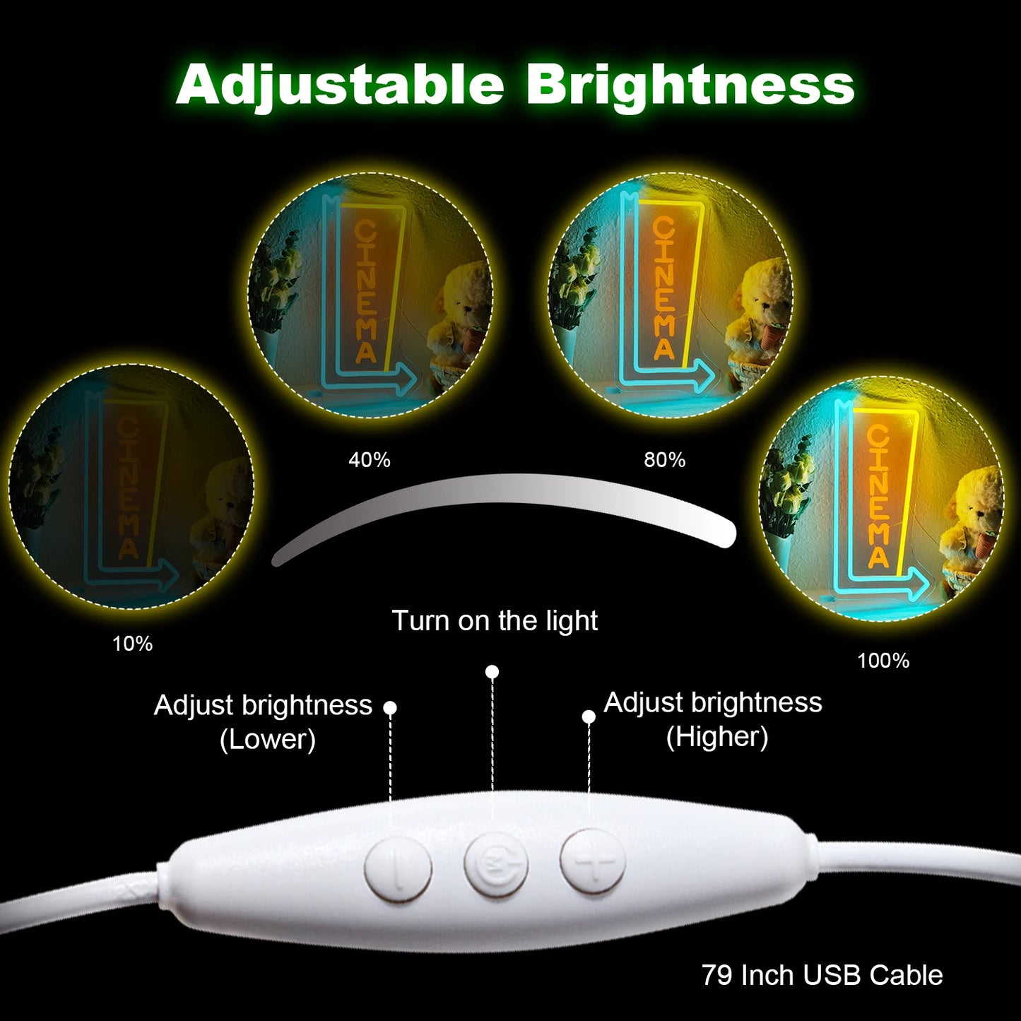 Cinema This Way Neon Led Sign