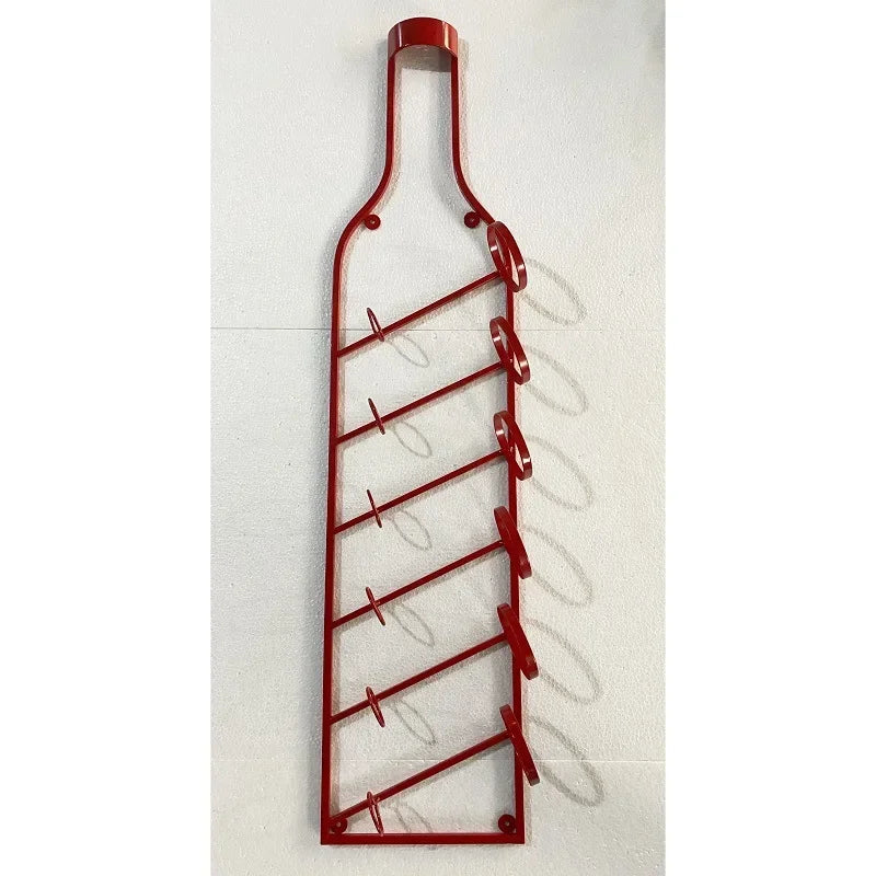 Simple Iron Art Wall Mounted Wine Rack Decorative Hanging Red Wine Holder Creative Home Decor Products Wine Basket/Stand