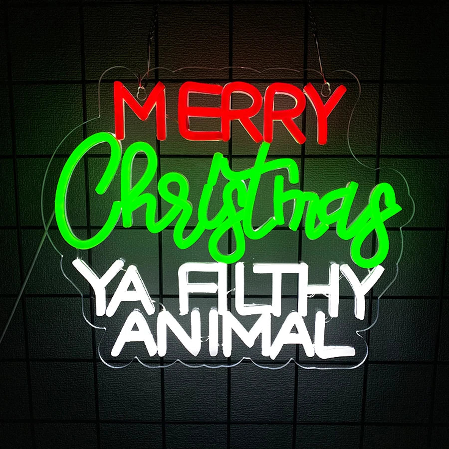 Merry Christmas, Joy and Christmas Tree Neon Signs