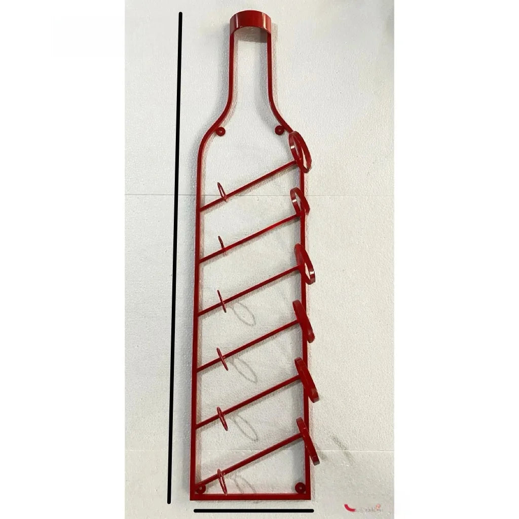 Simple Iron Art Wall Mounted Wine Rack Decorative Hanging Red Wine Holder Creative Home Decor Products Wine Basket/Stand