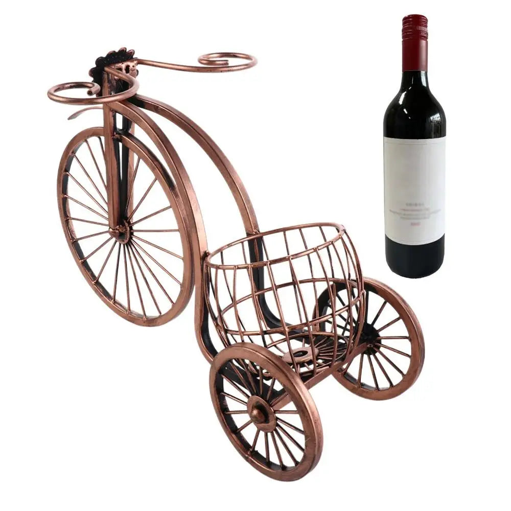 Metal Wine Rack Retro Tricycle