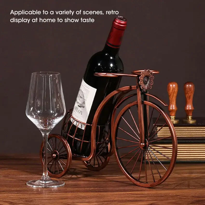 Vintage Wine Glass Bottle Rack European Style Tabletop Holder Space Saving Kitchen Bar Home Countertop Organizer Display Shelf