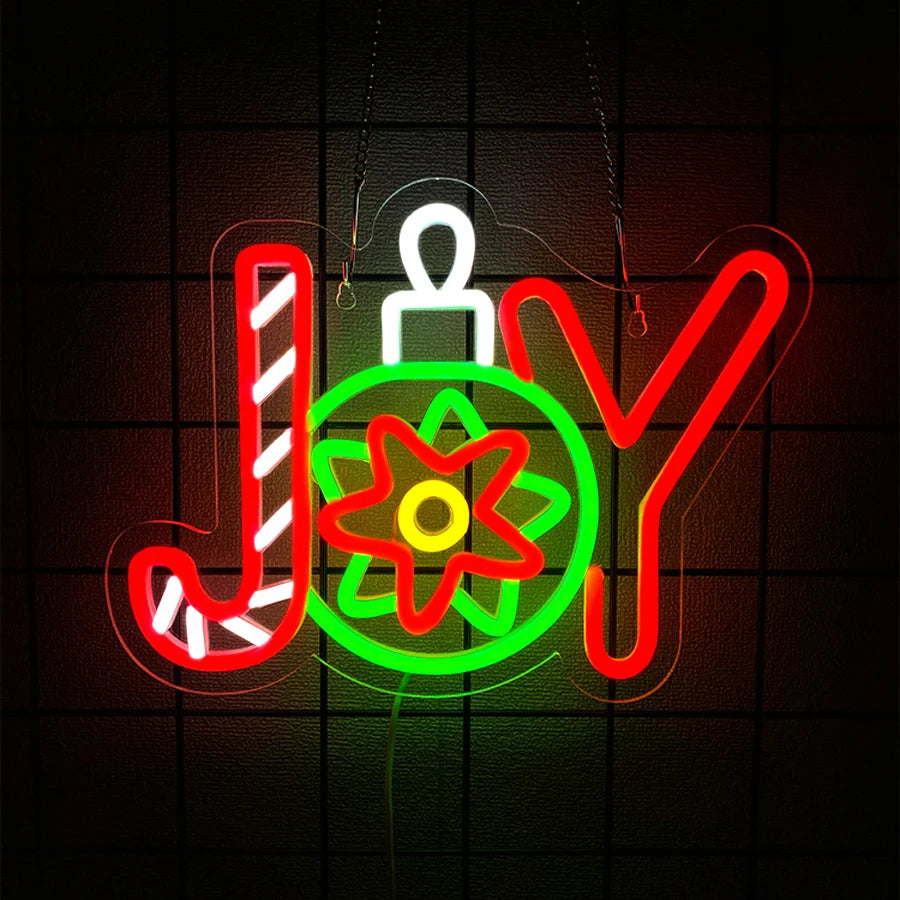 Merry Christmas, Joy and Christmas Tree Neon Signs